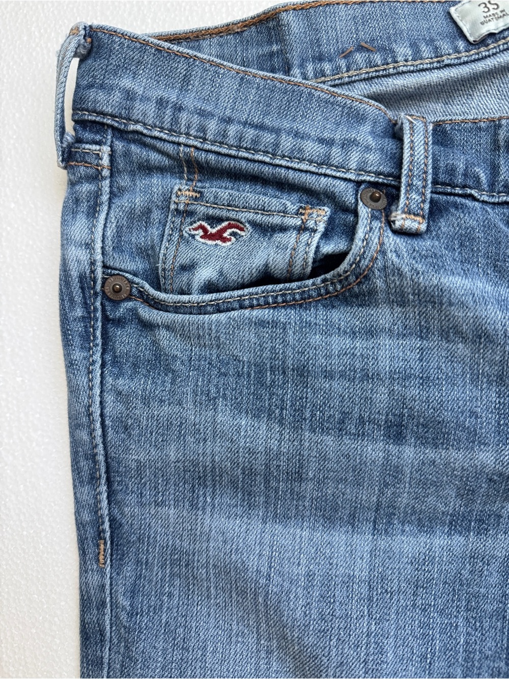 Hollister Low Rise Slim Fit Light Wash Y2K Vintage Jeans